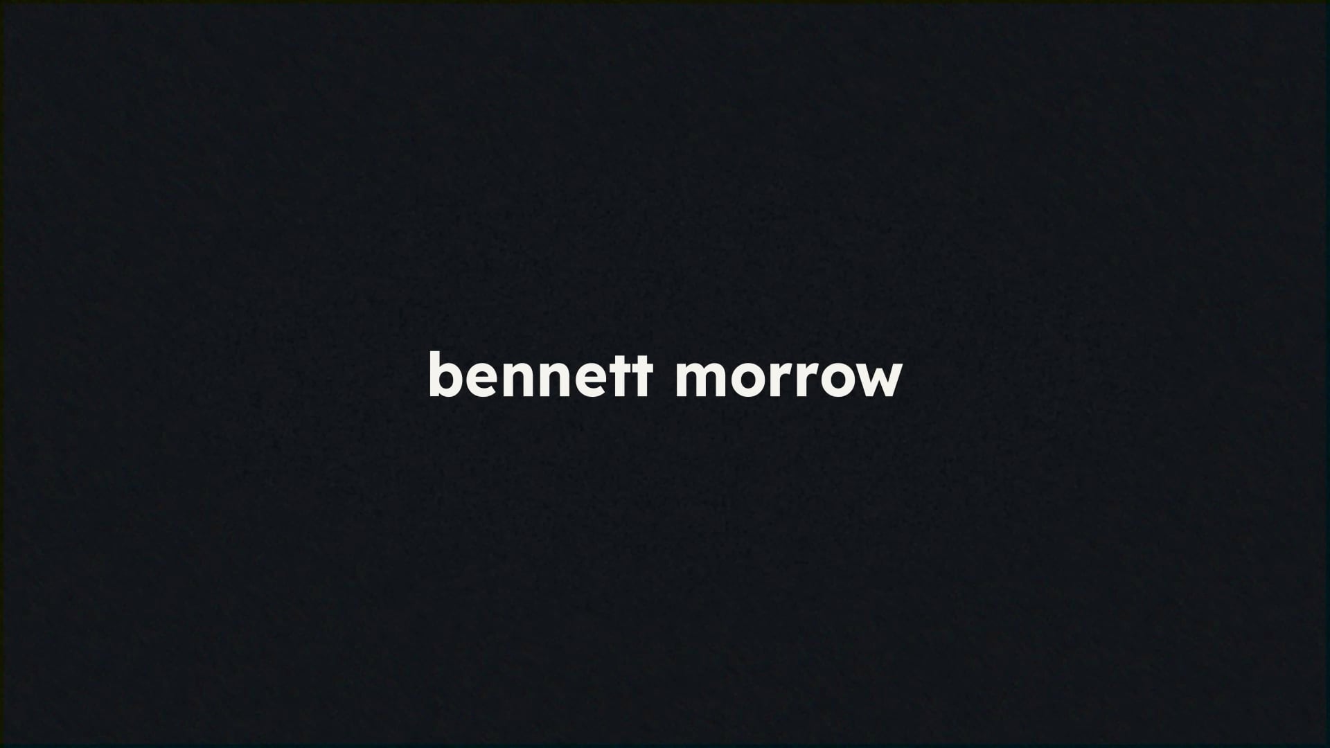 bennett morrow demo reel thumbnail